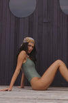 Classic Minimal One Piece in Olive