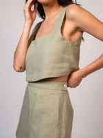 Dahlia Linen Shorts Sage