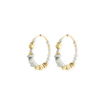 Force Hoop Earrings White/gold