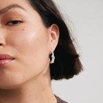 Force Hoop Earrings White/gold