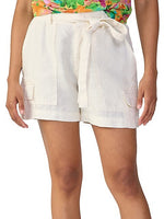 All Day Belted Linen Cargo Shorts