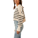 Easy Street Stripe Crop Pullover