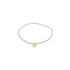 Indie bracelet white, gold-plated