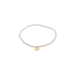 Indie bracelet white, gold-plated