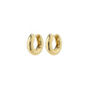 Aica recycled chunky huggie hoop earrings gold-plated