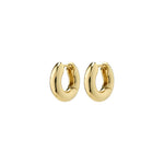 Aica recycled chunky huggie hoop earrings gold-plated