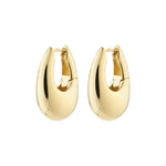 Autumn chunky retro hoop earrings gold-plated