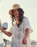 Aalto Crochet Bucket Hat in Beige