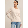 Beck Textured Sweater- Crystal