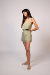 Dahlia Linen Top Sage