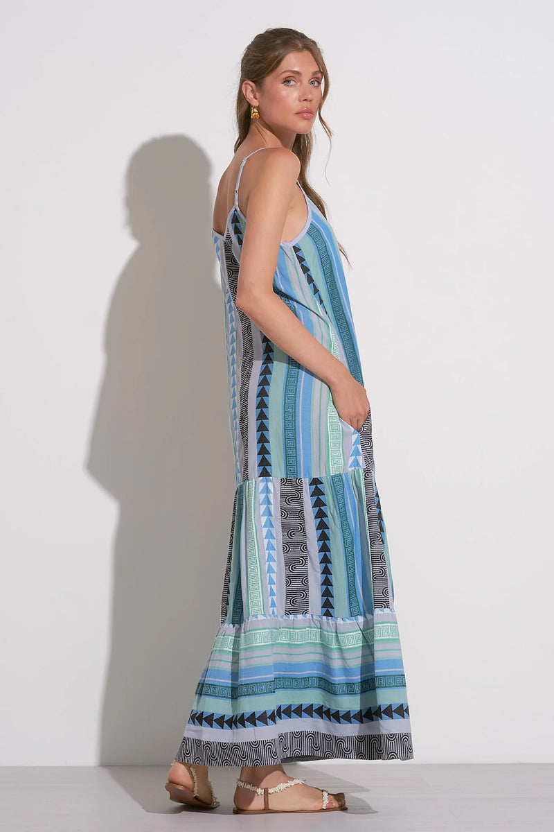 Blue Green Arrow Dress