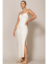 Textured Knit Halter Neck Maxi Dress