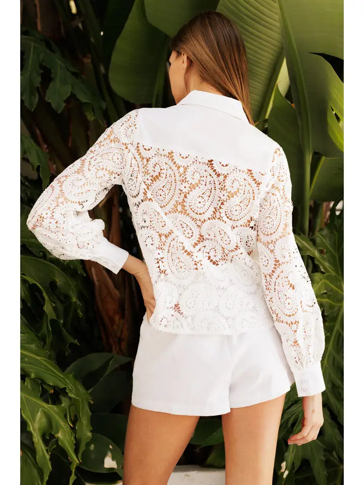 Off White Lace Blouse