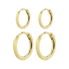 Ariella recycled hoop earrings 2-in-1 set gold-plated