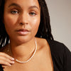 Berthe pearl necklace silver-plated