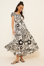 Free People UltraViolet Bright White Combo Dress