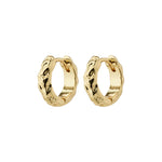 Carla recycled huggie hoop earrings gold-plated