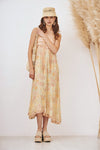 Buttons Floral Dress