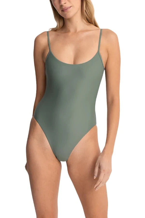 Classic Minimal One Piece in Olive