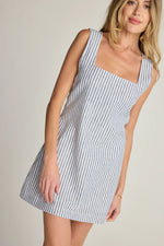 Dahlia Linen Dress- Stripe