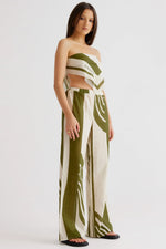 Alba Pant In Green Print