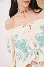 Embroidered Flowers Blouse