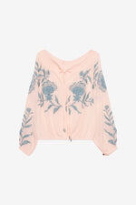 Embroidered Flowers Blouse