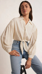 Tegan Tie Front Blouse