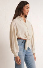 Tegan Tie Front Blouse