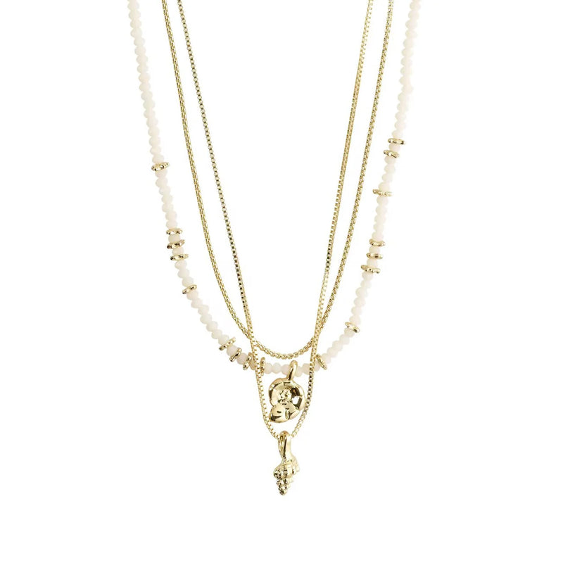 Pilgrim Sea Set of 3 Layering Necklaces, Gold