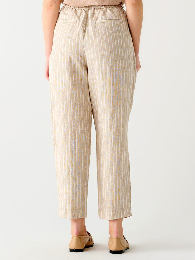 Black Tape Trousers Loose Striped Print