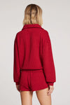 Essential Half Zip Pullover - Red