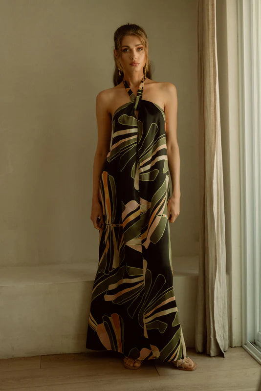 Manila Maxi Halter Dress