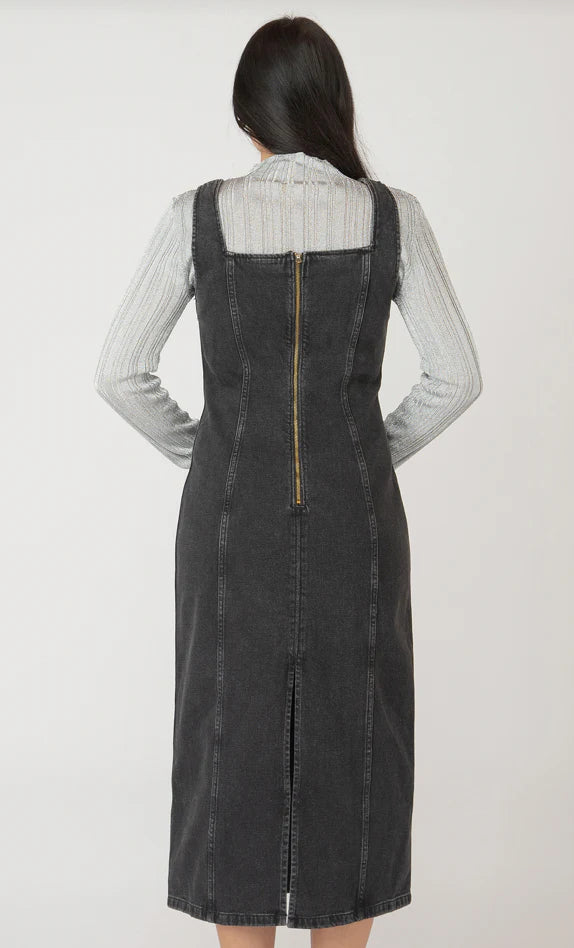 Dex Panelled Denim Midi Dress