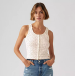 Dry Goods Women's Pointelle Tank Top - Ditsy Gardenia
