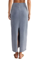 Gail Jersey Denim Midi Skirt