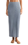 Gail Jersey Denim Midi Skirt
