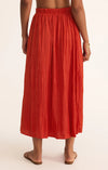 Fiore Satin Crinkle Midi Skirt