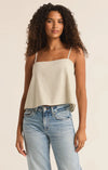 Ballast Casita Linen Stripe Cropped Tank