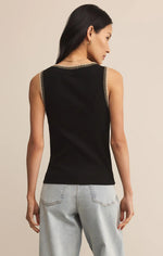 Social Whipstitch Tank- Black