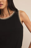 Social Whipstitch Tank- Black