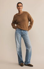 Romnie Whipstitch Sweater- Coconut