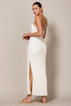 Textured Knit Halter Neck Maxi Dress
