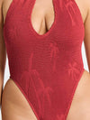 Bisou One Piece in Mineral Red Palm