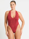 Bisou One Piece in Mineral Red Palm