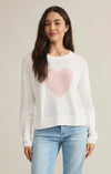 Sienna Heart Sweater White