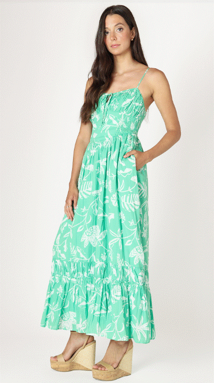 Corset Tiered Maxi Dress
