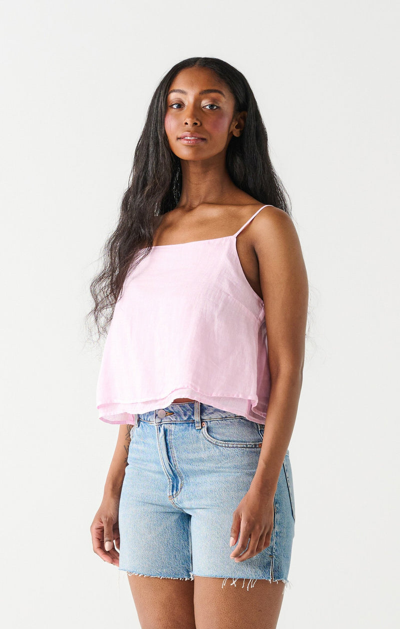 Button Detail Layered Cami