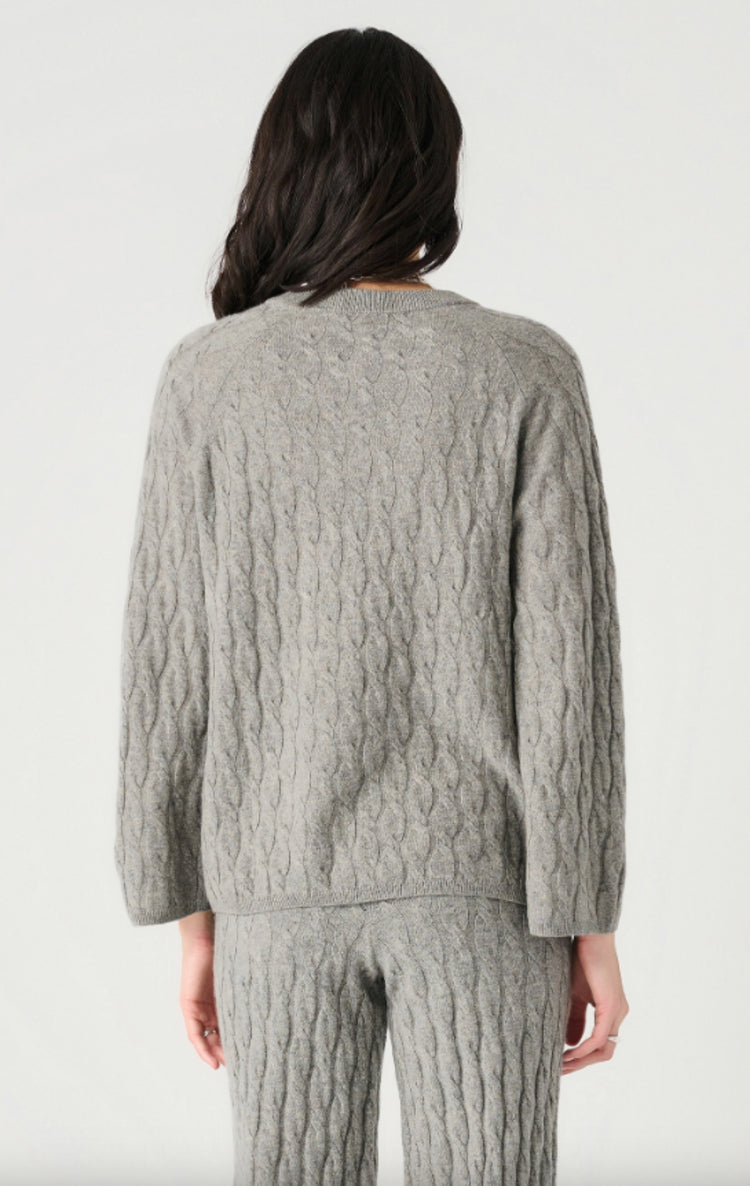 Grey Cable Knit Sweater