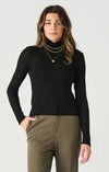 LS Mock Neck Ribbed Top